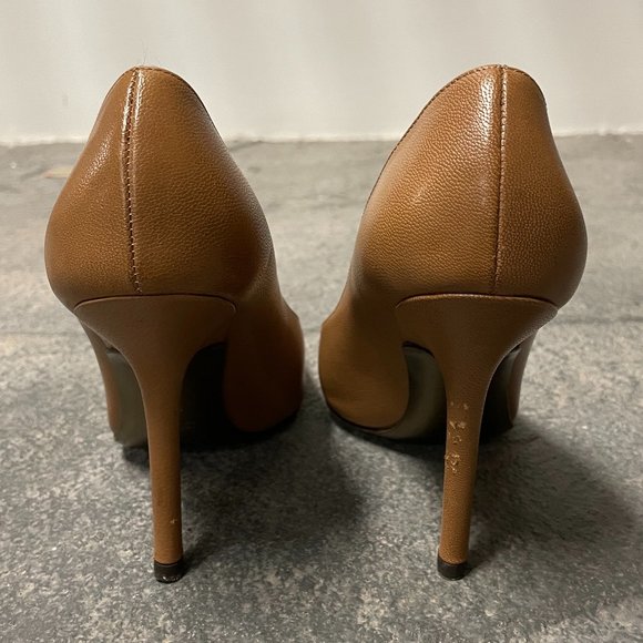 YSL Saint Laurent tan camel nude pumps heels, size 36.5 - Picture 3 of 7